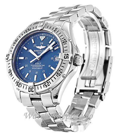 breitling colt automatic a17350|Breitling colt automatic blue dial.